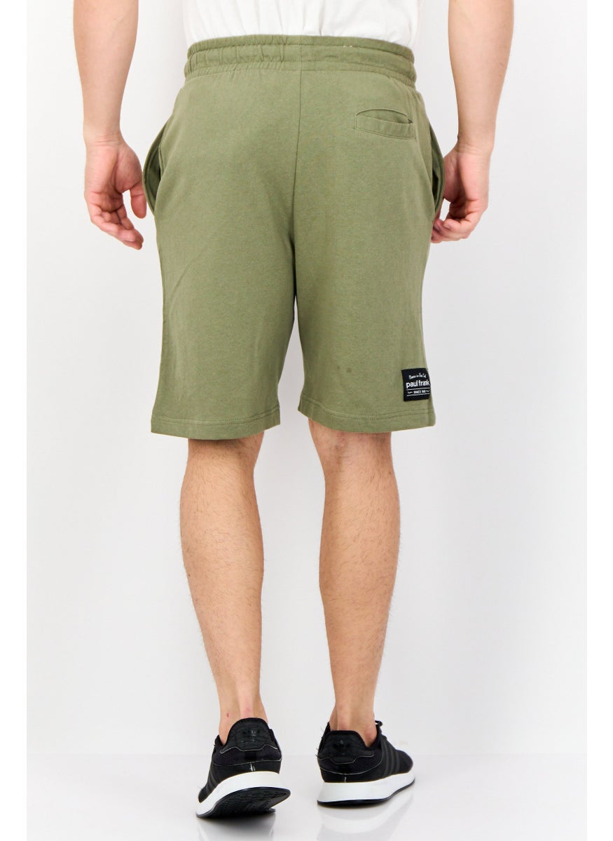 Men Graphic Print Basic Shorts, Green