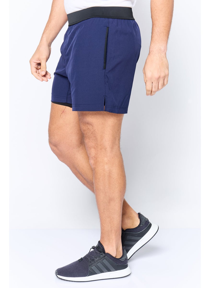 Men Sportswear Fit 5 Inseam Training Shorts, Navy