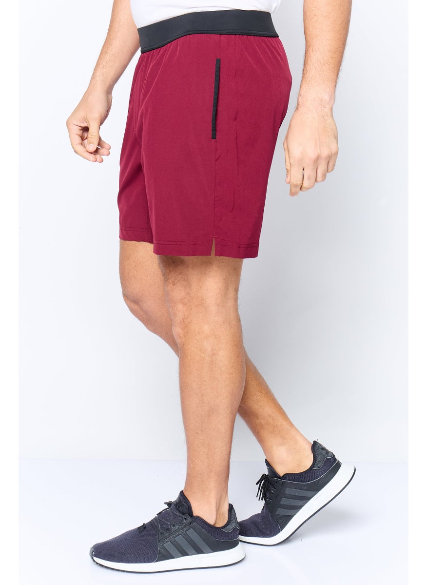 Men Sportswear Fit 7 Inseam Training Shorts, Maroon