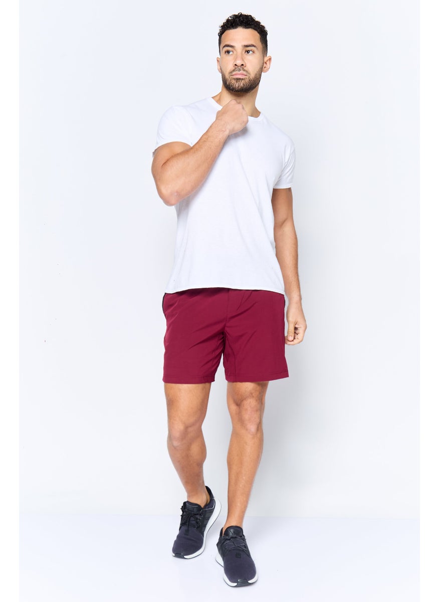 Men Sportswear Fit 7 Inseam Training Shorts, Maroon