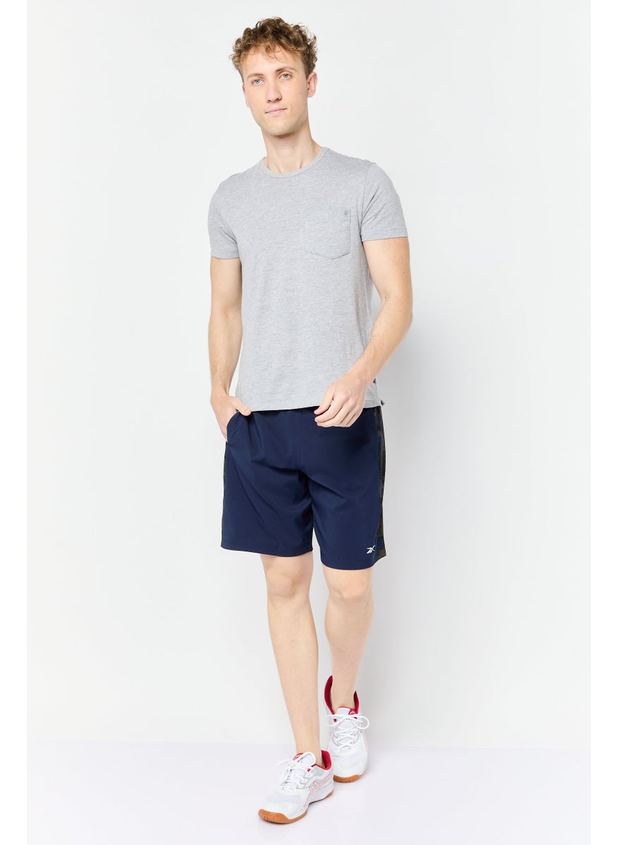 Men Sportswear Fit Brand Training Shorts, Navy