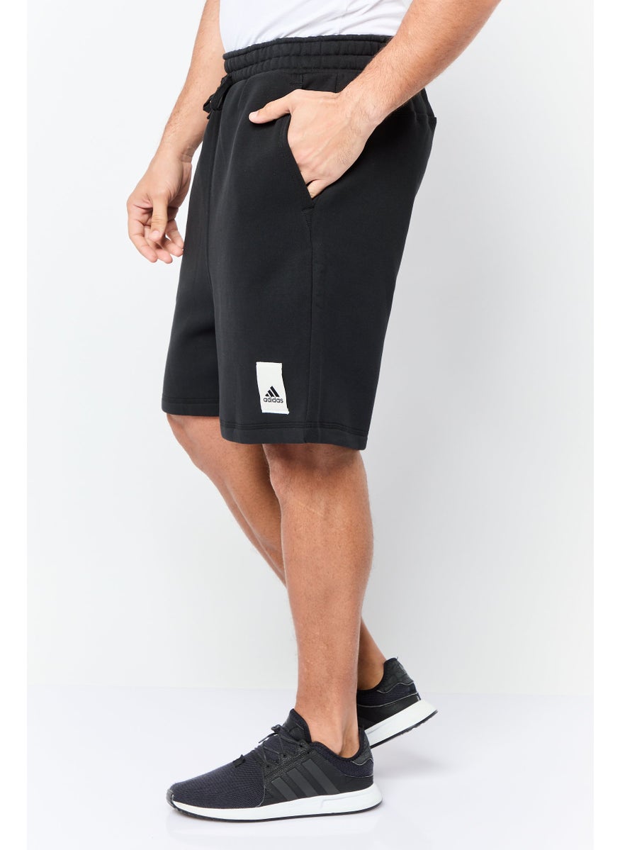 Men Sportswear Fit Outdoor Shorts, Black
