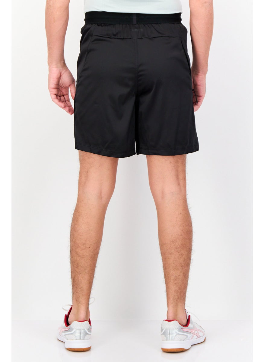 Men Regular Fit 7 Inseam Training Shorts, Black