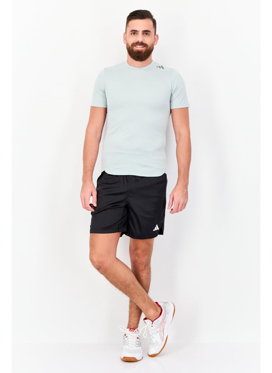 Men Regular Fit 7 Inseam Training Shorts, Black