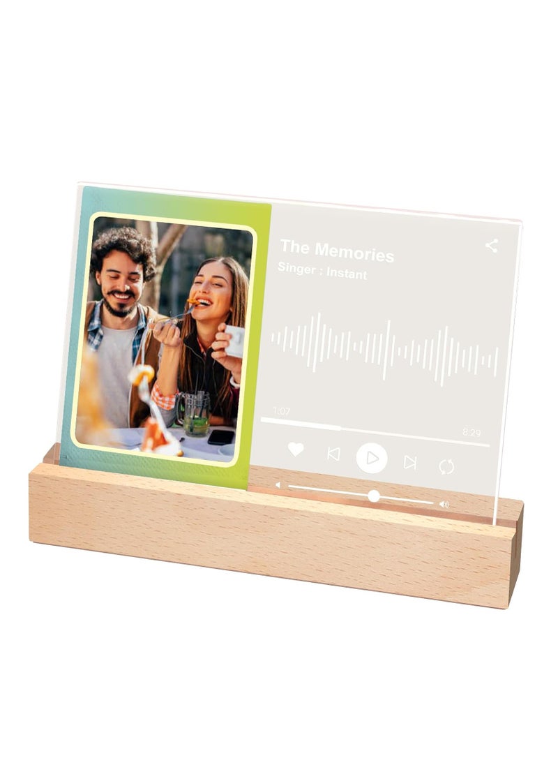 Mini Picture Frame 2 x 3 Polaroid Frame for Mini 11/9/8/7/EVO 3-inch Films Night Light Tabletop Desktop Frame with DIY Letter Stickers