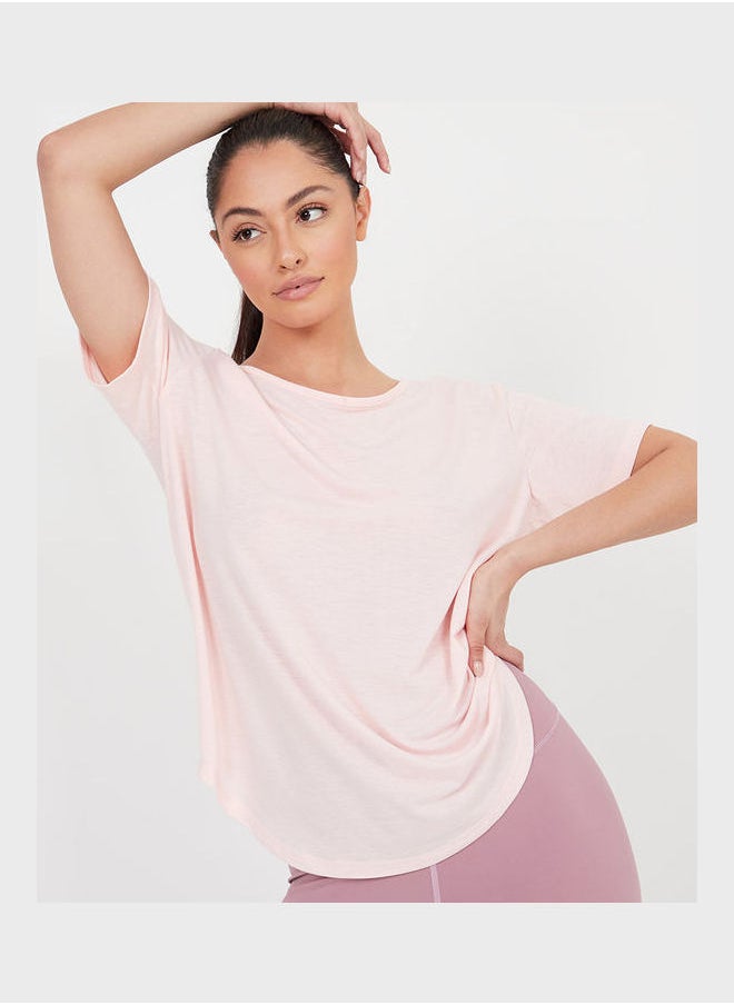 T-Shaped Mesh Back Panel Active Top