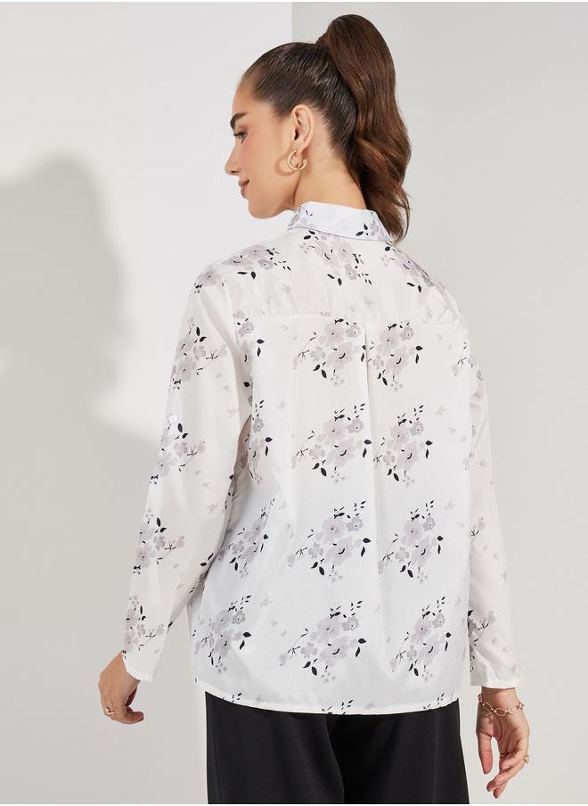 Floral Print Long Sleeves Shirt