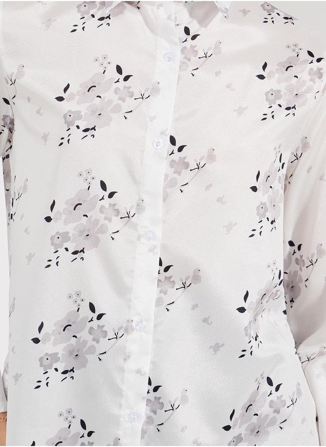 Floral Print Long Sleeves Shirt