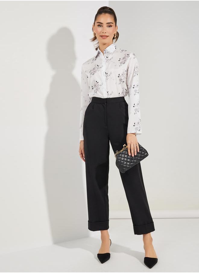 Floral Print Long Sleeves Shirt