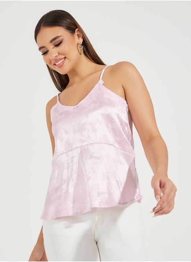 Jacquard Lace Insert Cami