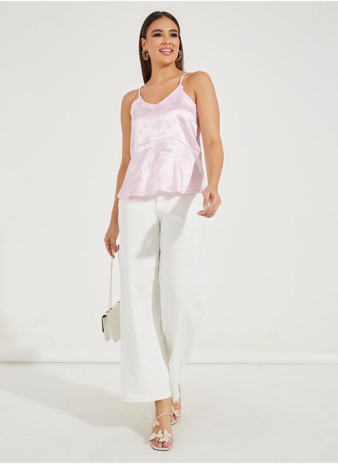 Jacquard Lace Insert Cami