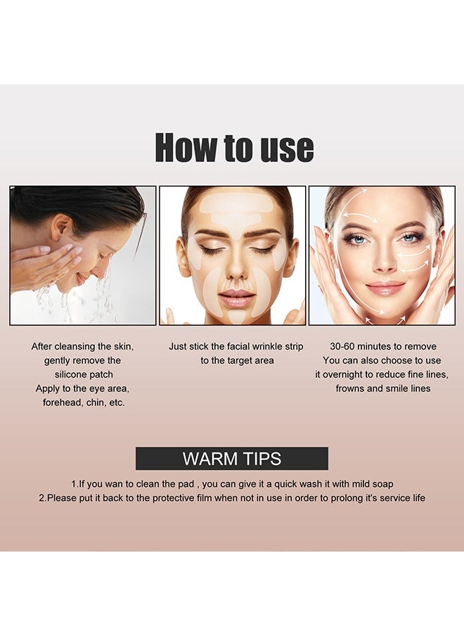 16 Pcs Face Wrinkle Patches, Forehead Wrinkle Patches, Face Tape for Wrinkles, To Reduce Fine Wrinkles,Anti Wrinkle Facial Patches Overnight To Smooth Eye, Mouth, Forehead Wrinkles