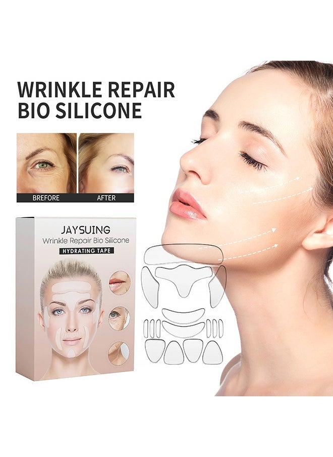 16 Pcs Face Wrinkle Patches, Forehead Wrinkle Patches, Face Tape for Wrinkles, To Reduce Fine Wrinkles,Anti Wrinkle Facial Patches Overnight To Smooth Eye, Mouth, Forehead Wrinkles
