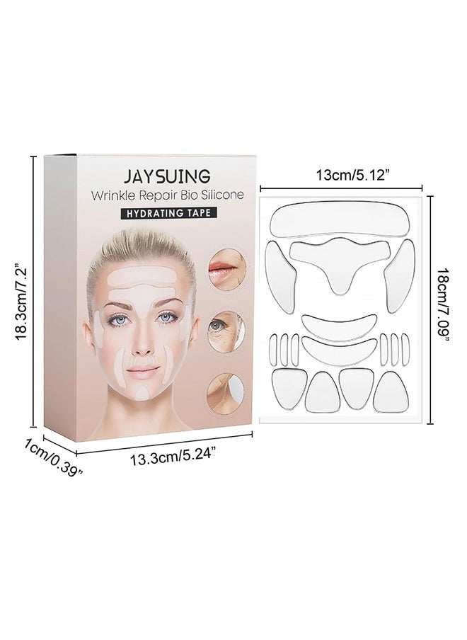 16 Pcs Face Wrinkle Patches, Forehead Wrinkle Patches, Face Tape for Wrinkles, To Reduce Fine Wrinkles,Anti Wrinkle Facial Patches Overnight To Smooth Eye, Mouth, Forehead Wrinkles