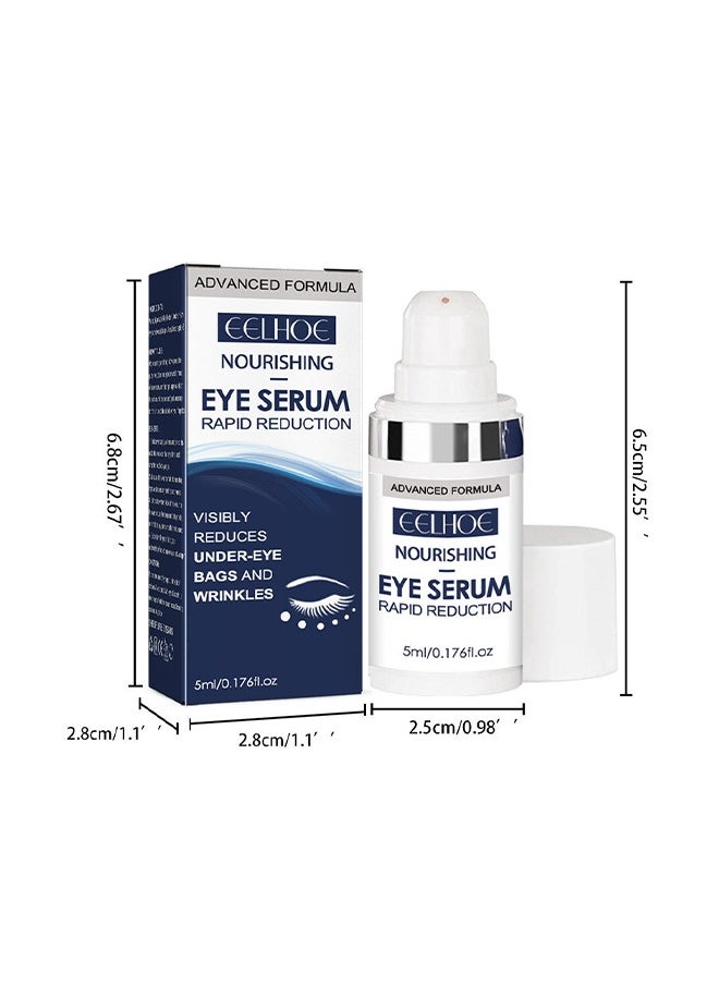 Nourishing Eye Serum ,Rapid Reduction Eye Serum - Anti Aging Serum Visibly Reduces Under-Eye Bags, Wrinkles, Dark Circles, Fine Lines & Crow's Feet Instantly