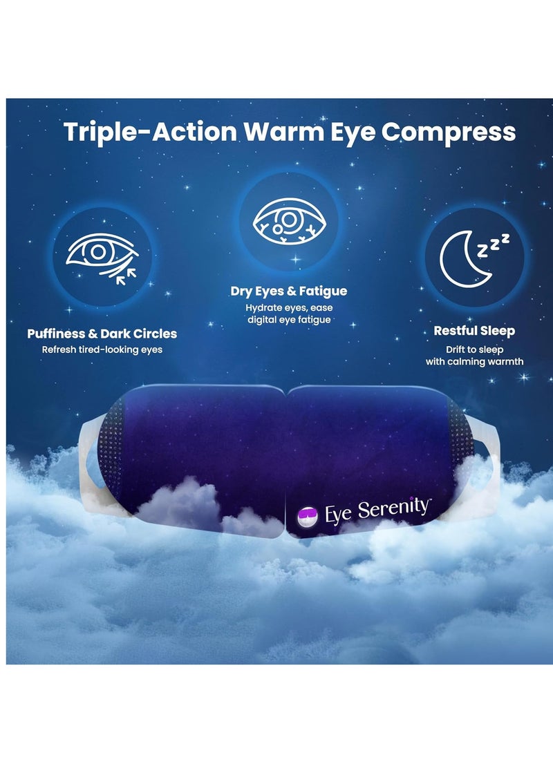 Steam Eye Mask Self-Heating Warm Compress for Dry Eye, Fast Relief for Stye Eye, Puffy Sensitive Eyes - 15 Pack FSA HSA Eligible