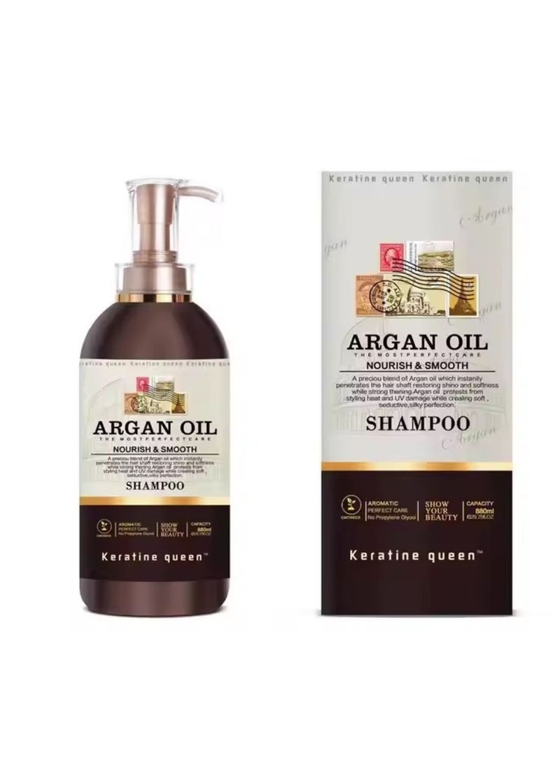 Keratine queen 4 in 1 Moisturizing Protein Brazilian Combo set. Shampoo 800ml, Conditioner 800ml, Hair Mask 800ml & Hair Serum/Oil 100ml.