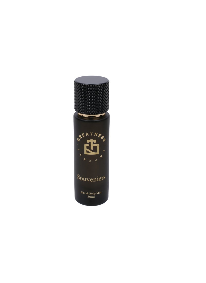 Souvenirs Body & Hair Mist 30ml - Long-Lasting Freshness - Travel-Friendly - Instantly Refreshes - Body Spray For Men & Woman