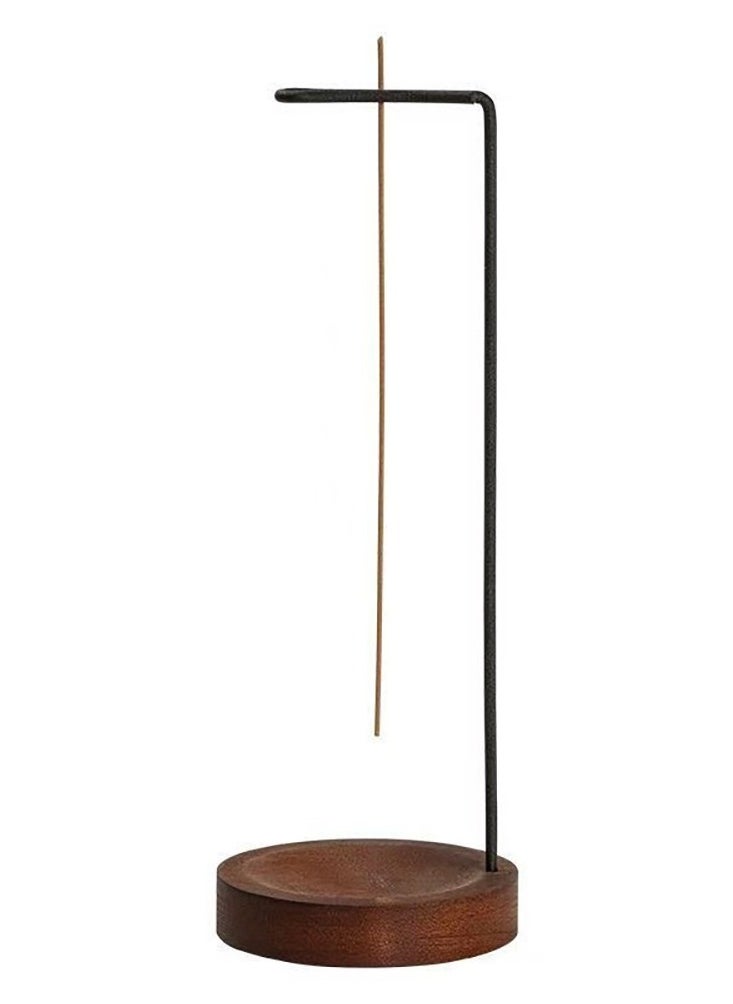 Incense Holder, Multi-Purpose Design Wooden Incense Burner ash Catcher with Brass Incense Stick Holder for Home Decor Yoga Spa Madiation