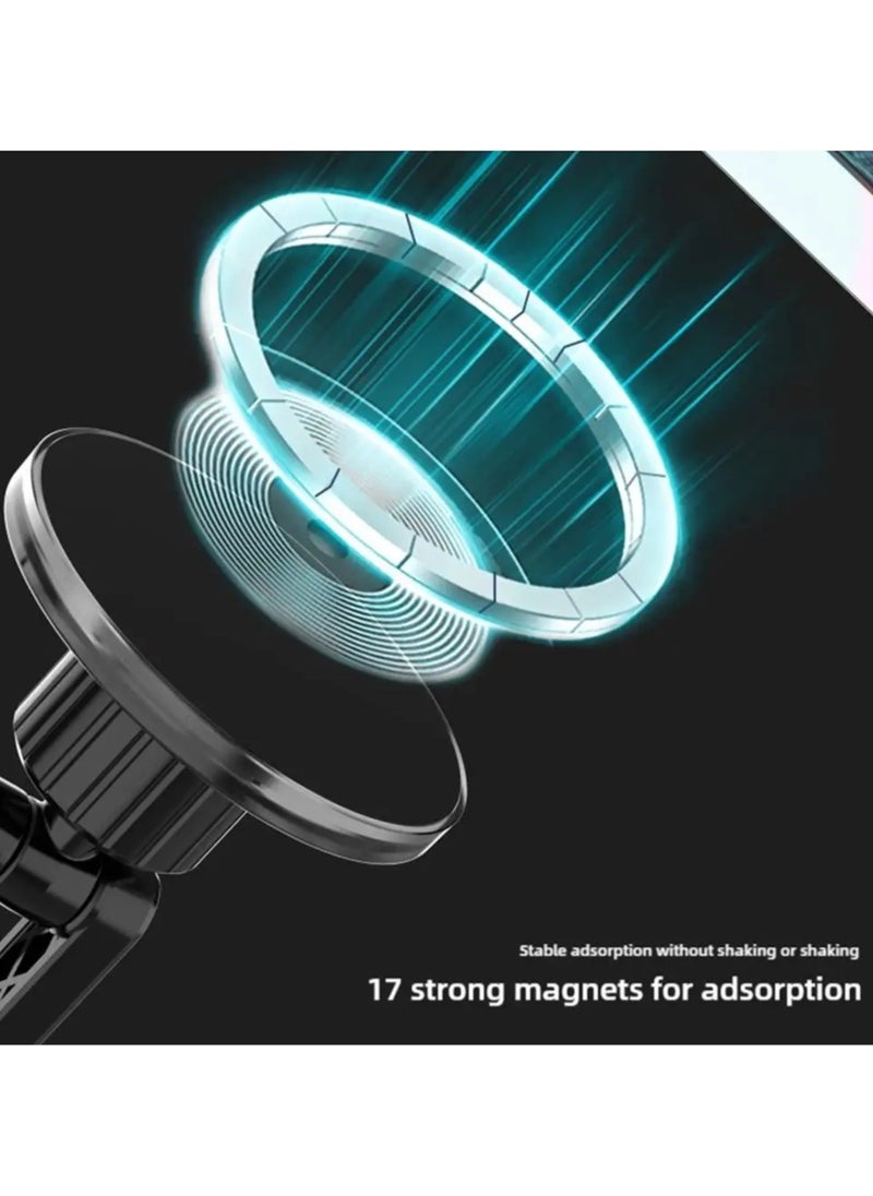 Phone Stand Magnetic Vacuum Phone Holder with Rotating Suction Cup for Wall,Desk,Kitchen,and Bathroom