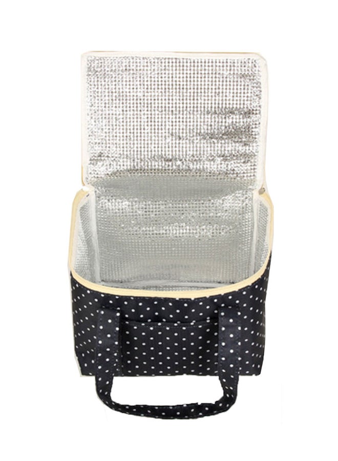Thermal Insulated Lunch Bag Black/White/Beige One Size