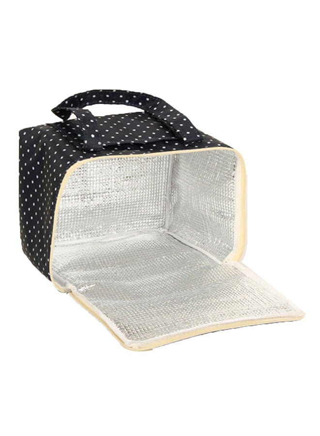 Thermal Insulated Lunch Bag Black/White/Beige One Size