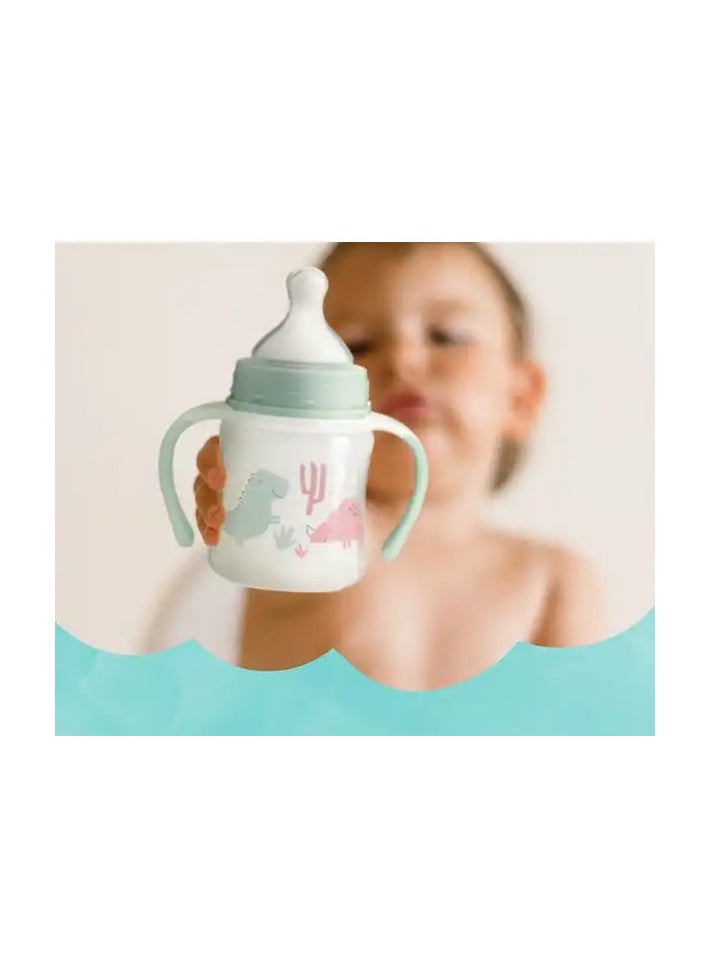 German Brand, Babydream Wide Neck Baby Bottle Lion 150 ml, Size S (0+ Months) – Anatomical Silicone Nipple, Anti-Colic, BPA-Free, Ideal for Breast Milk, Tea, and Juices