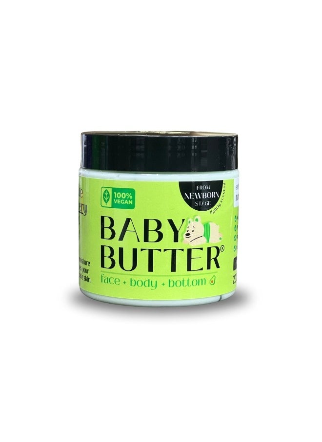 Baby Butter All-in-One Diaper Rash Cream – Face, Body & Bottom Care for Newborns & Beyond – Perfect for Diaper Changes, Massages, Naptime Comfort, & Post-Bath Moisture