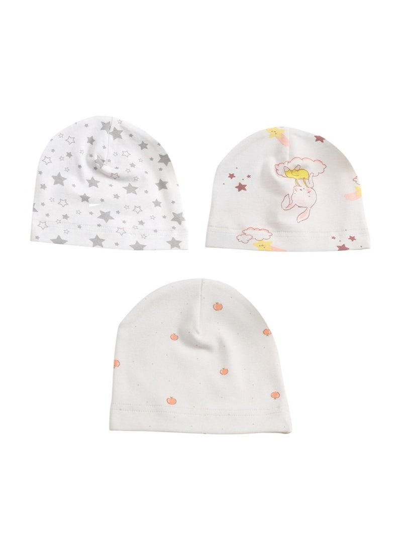 Bambimici - 3 pcs Baby Beanie Hat - A