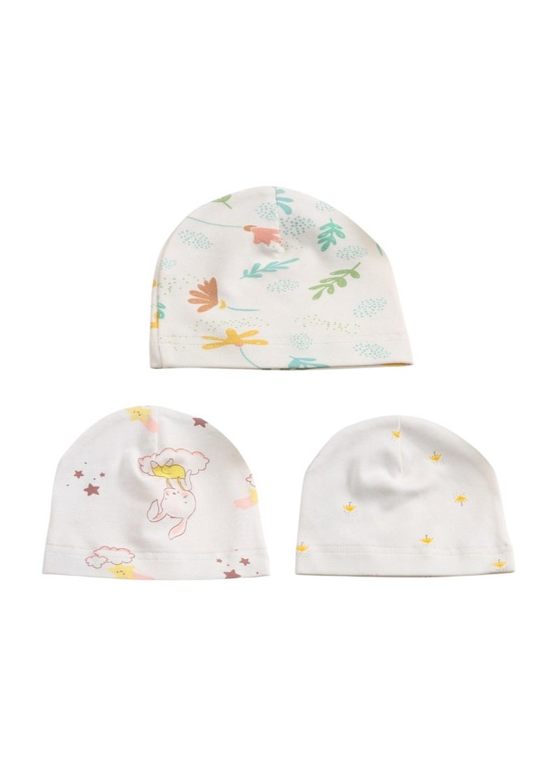 Bambimici - 3 pcs Baby Beanie Hat - B