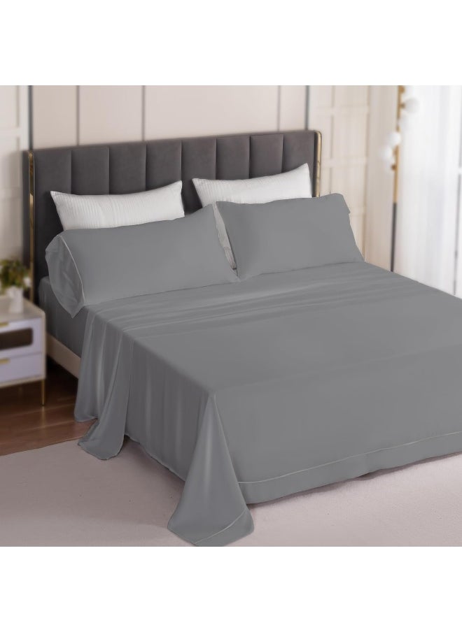 ALPHA HOME Deep Pocket Queen Sheet Set, 100% Organic Viscose Derived from Bamboo, Bedding Sheet Set, Moisture-Wicking Sheet Set, 4 Piece