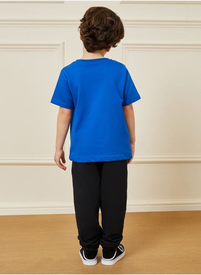 Solid Round Neck T-Shirt & Jogger Set