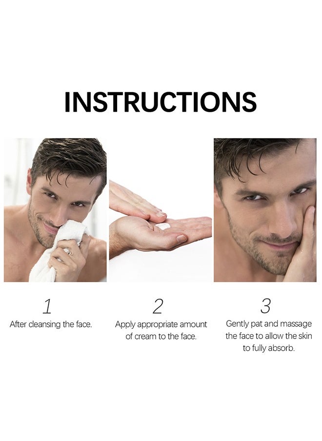 Moisturzing Balm -Men's Face Cream 50ml,Refreshing Skin Facial ，Moisturizing Treatment, Shrinking Pores，Has The Effect Of Reducing Skin Relaxation，Suitable For All Skin Types