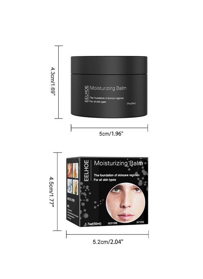 Moisturzing Balm -Men's Face Cream 50ml,Refreshing Skin Facial ，Moisturizing Treatment, Shrinking Pores，Has The Effect Of Reducing Skin Relaxation，Suitable For All Skin Types
