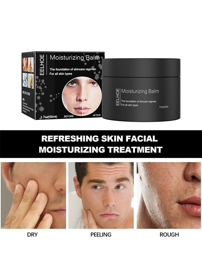 Moisturzing Balm -Men's Face Cream 50ml,Refreshing Skin Facial ，Moisturizing Treatment, Shrinking Pores，Has The Effect Of Reducing Skin Relaxation，Suitable For All Skin Types