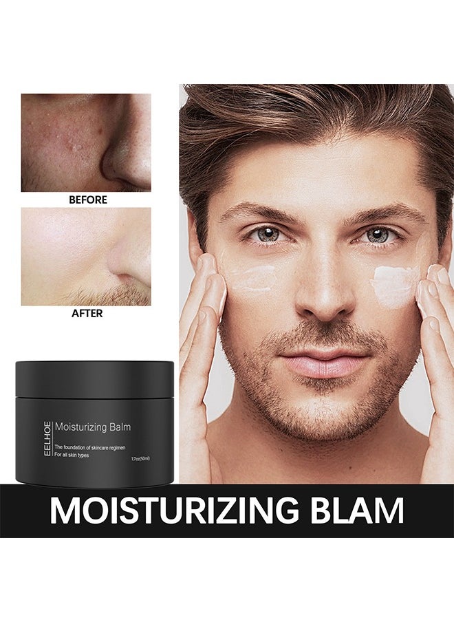 Moisturzing Balm -Men's Face Cream 50ml,Refreshing Skin Facial ，Moisturizing Treatment, Shrinking Pores，Has The Effect Of Reducing Skin Relaxation，Suitable For All Skin Types