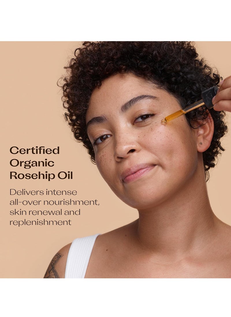 Trilogy Certified Organic Rosehip Oil, Intensive Nourishment, Improves Appearance of Scars, Stretch Marks, Fine Lines, & Wrinkles, 0.68 fl oz