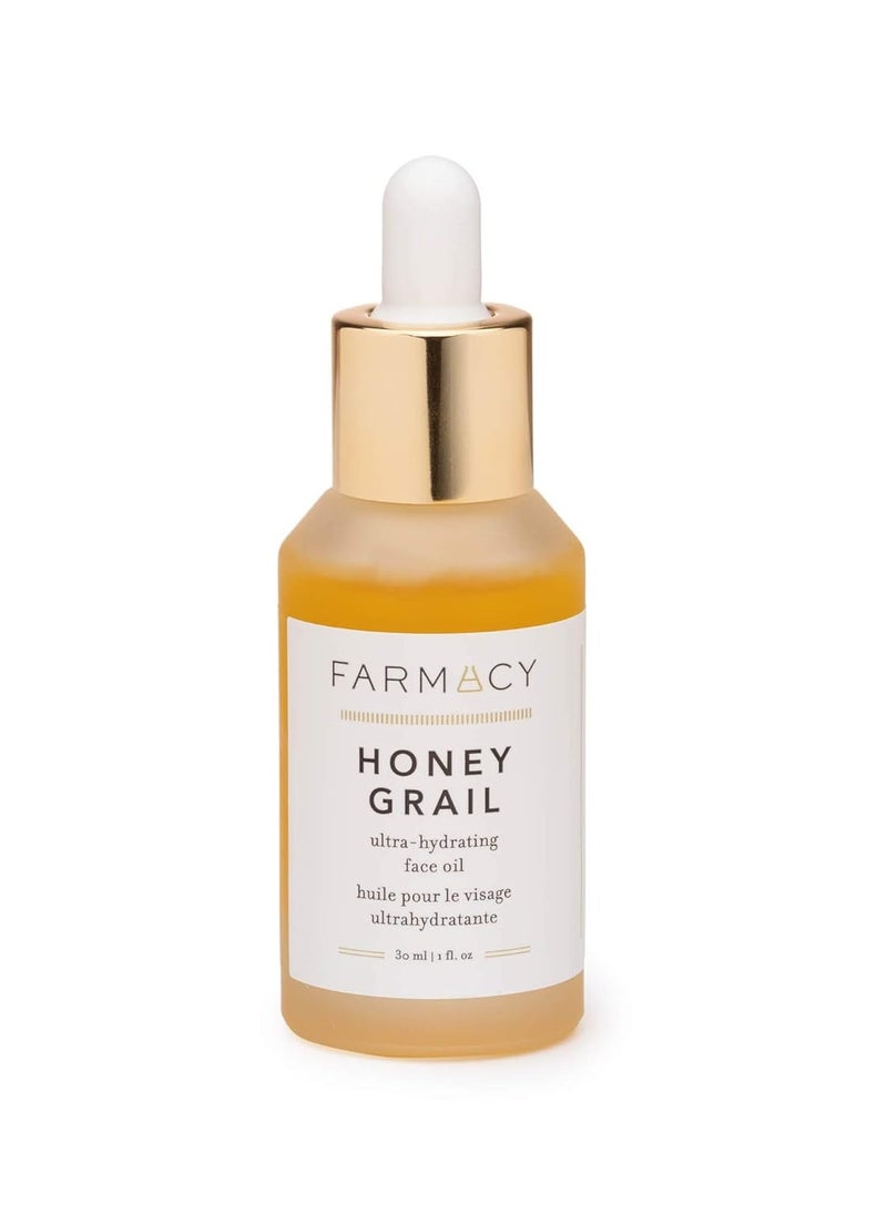 Farmacy Hydrating Face Oil - Honey Grail Nourishing Oil for Skin & Hair - Infused with Sea Buckthorn Oil, Rosehip Oil & Buckwheat Honey to Moisturize & Maintain a Healthy Skin Barrier (30ml)