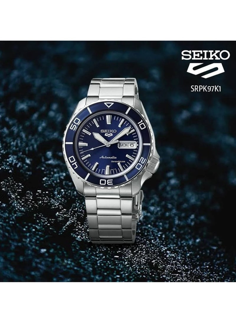 Men's New 5 Sports Blue Dial Automatic Watch - SRPK97K1