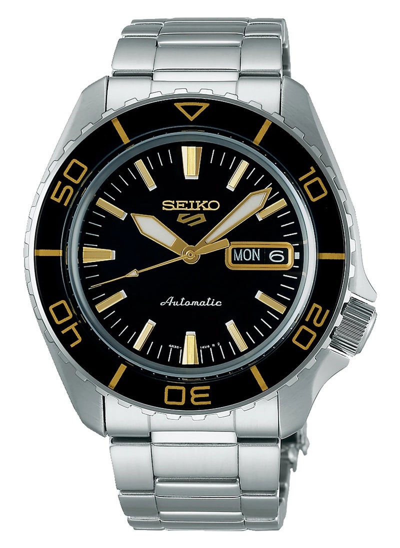 Men's New 5 Sports Black Dial Automatic Watch - SRPK99K1