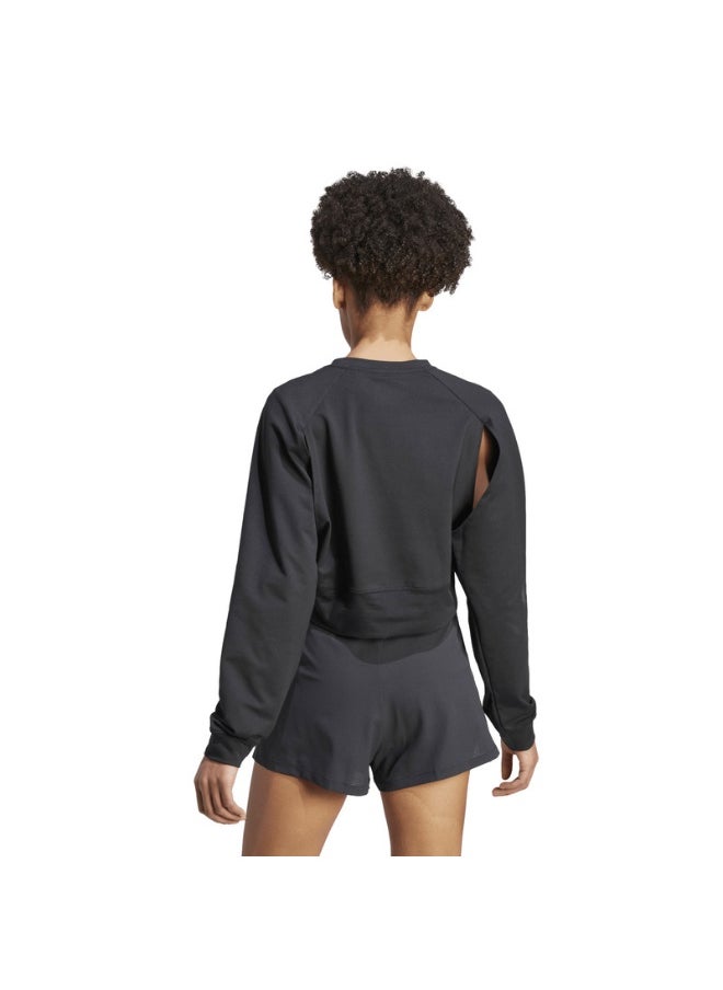 Adidas Power Cover Up Black Training Sweatshirts For Women Xs
