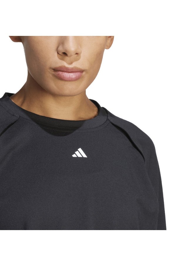 Adidas Power Cover Up Black Training Sweatshirts For Women Xs