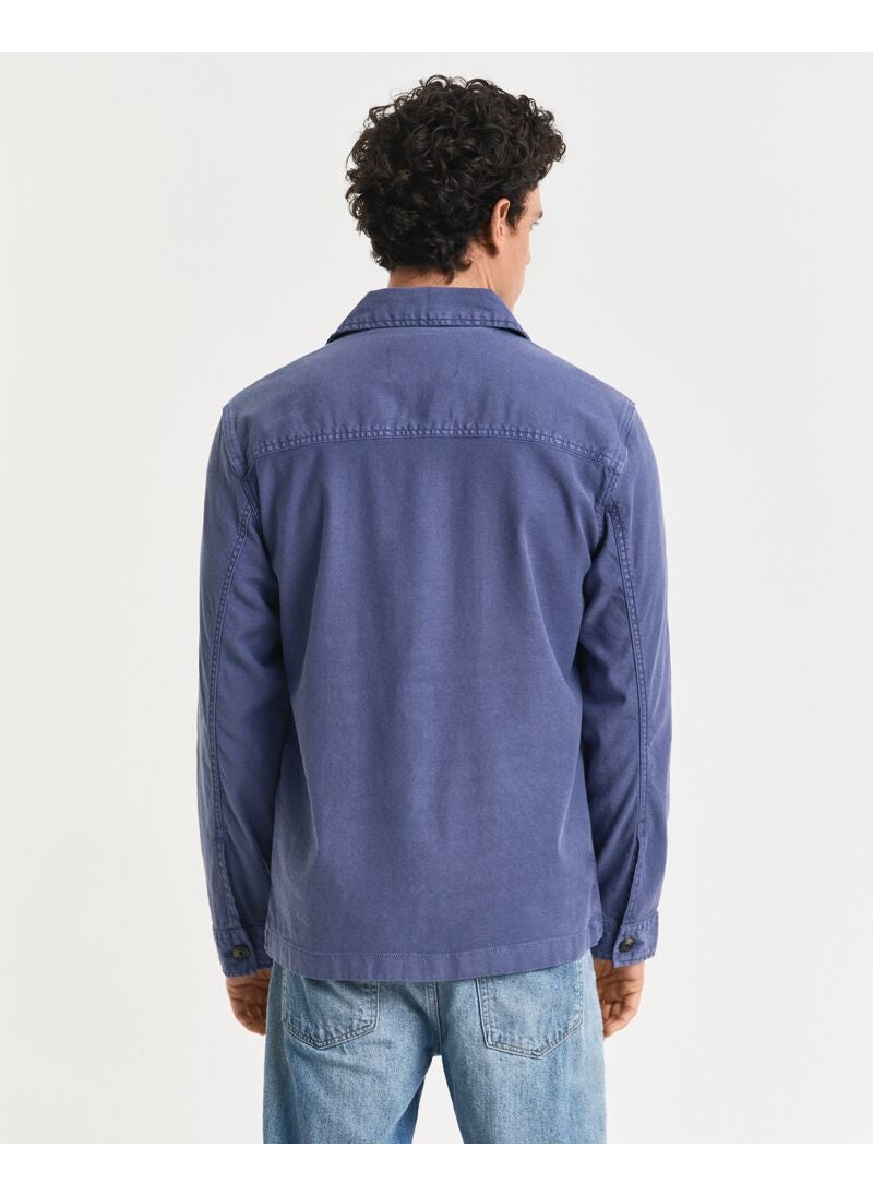 REG COT/LINEN OVERSHIRT