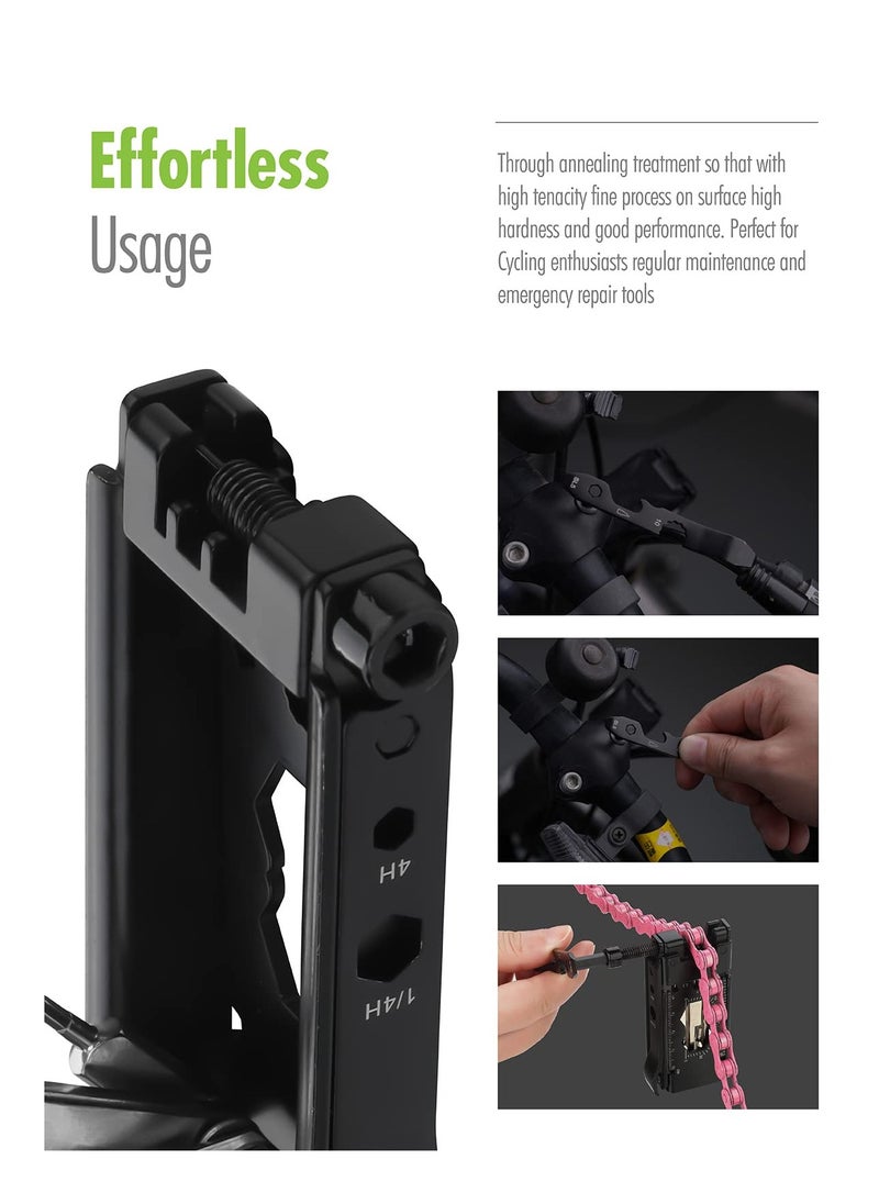 Portable Multifunctional Bike Repair Tool Kit, Foldable Cycling Multitool for Mountain Bikers and Motorcyclists