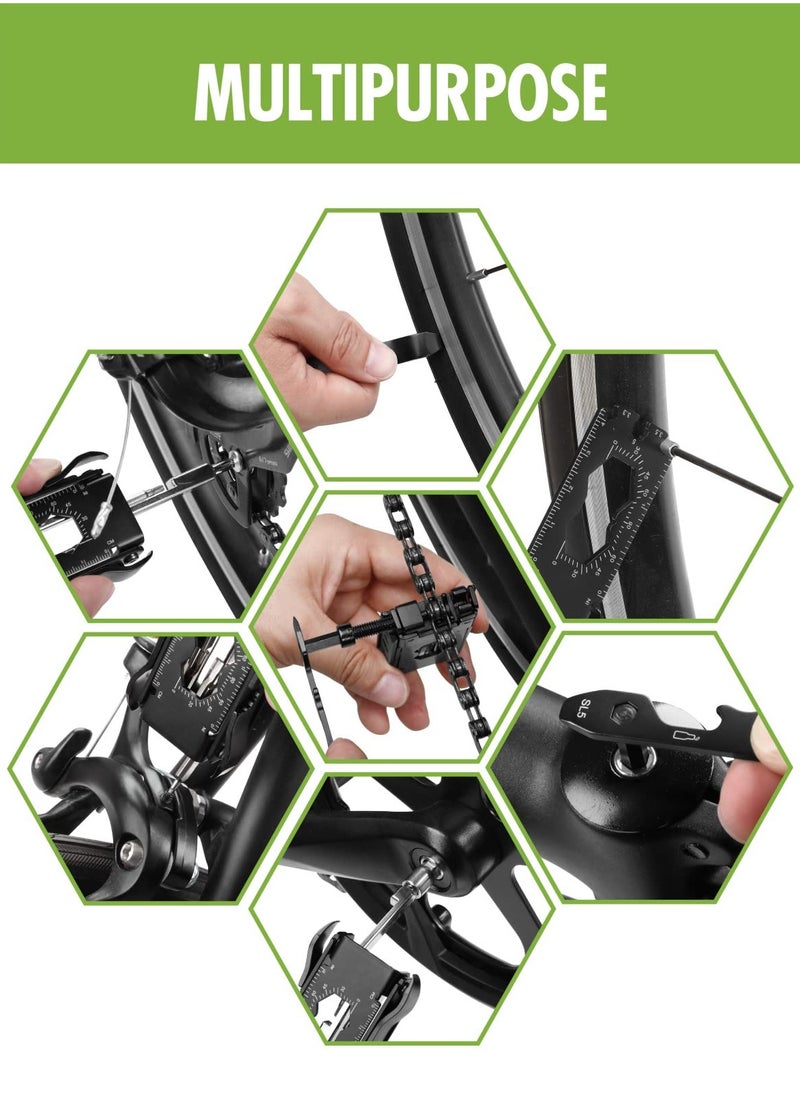 Portable Multifunctional Bike Repair Tool Kit, Foldable Cycling Multitool for Mountain Bikers and Motorcyclists