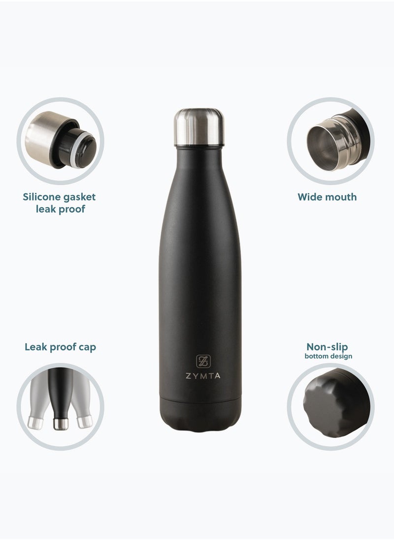 Water Insulated Stainless Steel Cold & Hot Bottle, Portable Leak Proof 500 ml