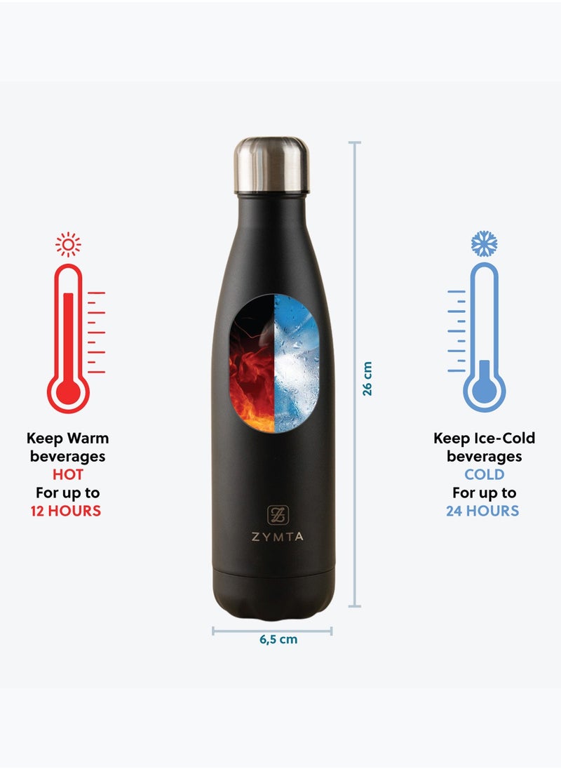 Water Insulated Stainless Steel Cold & Hot Bottle, Portable Leak Proof 500 ml