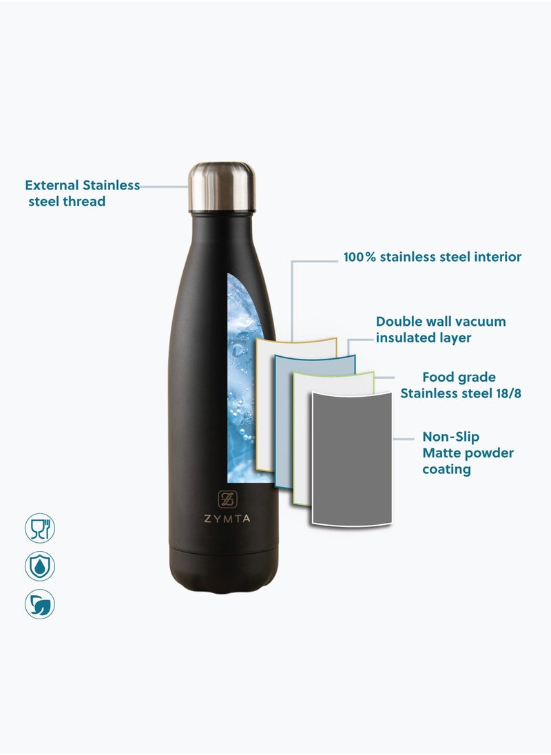 Water Insulated Stainless Steel Cold & Hot Bottle, Portable Leak Proof 500 ml