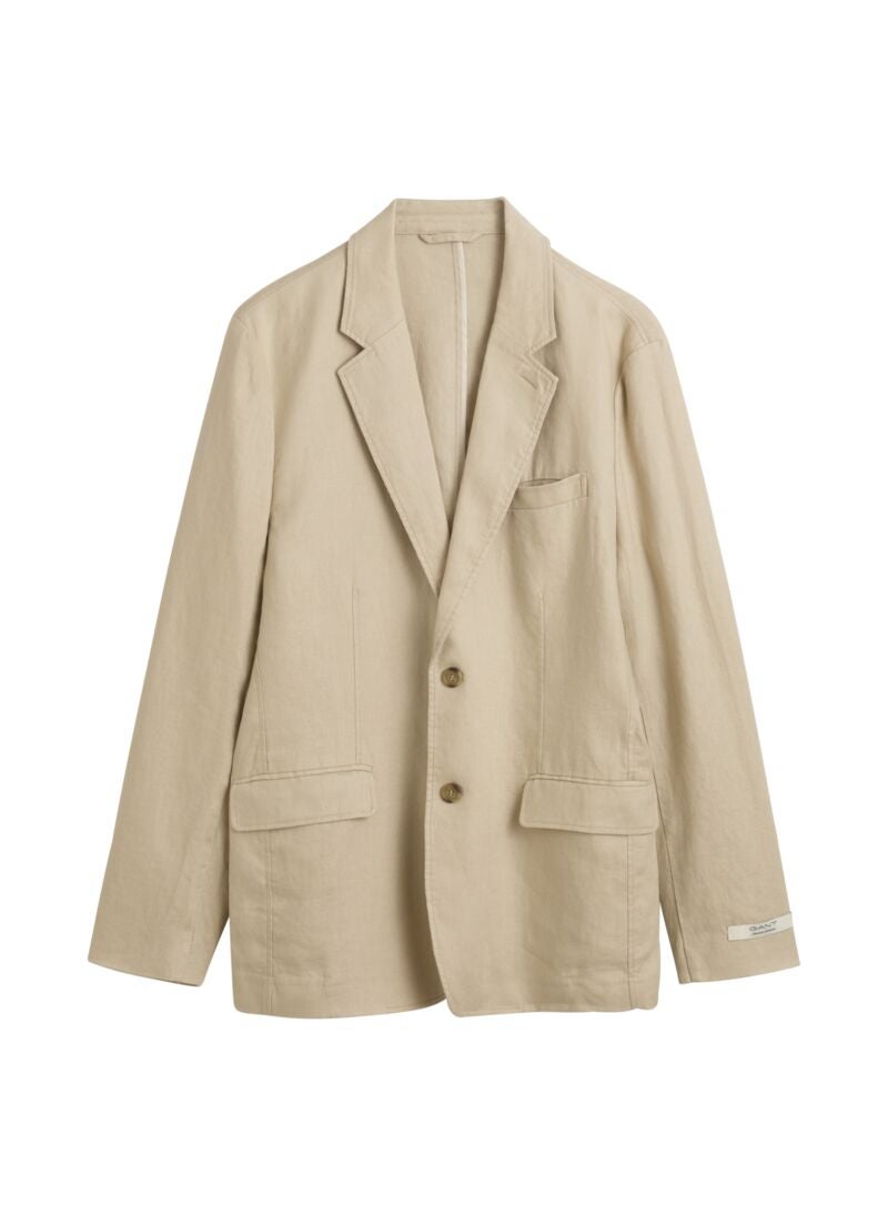 Regular Fit Garment Dyed Linen Blazer