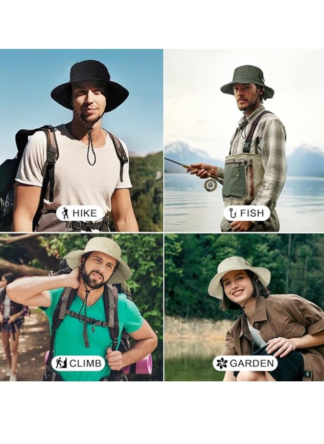 Quick Dry Bucket Sun Hat, Unisex Wide Brim UPF 50+ Summer Sun Hats Safari Hat Foldable Fishing Hat for Outdoor Activities